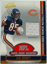 2008 Absolute EARL BENNETT Rookie Premiere Materials Rookie RC Card #6 Bears. rookie card picture