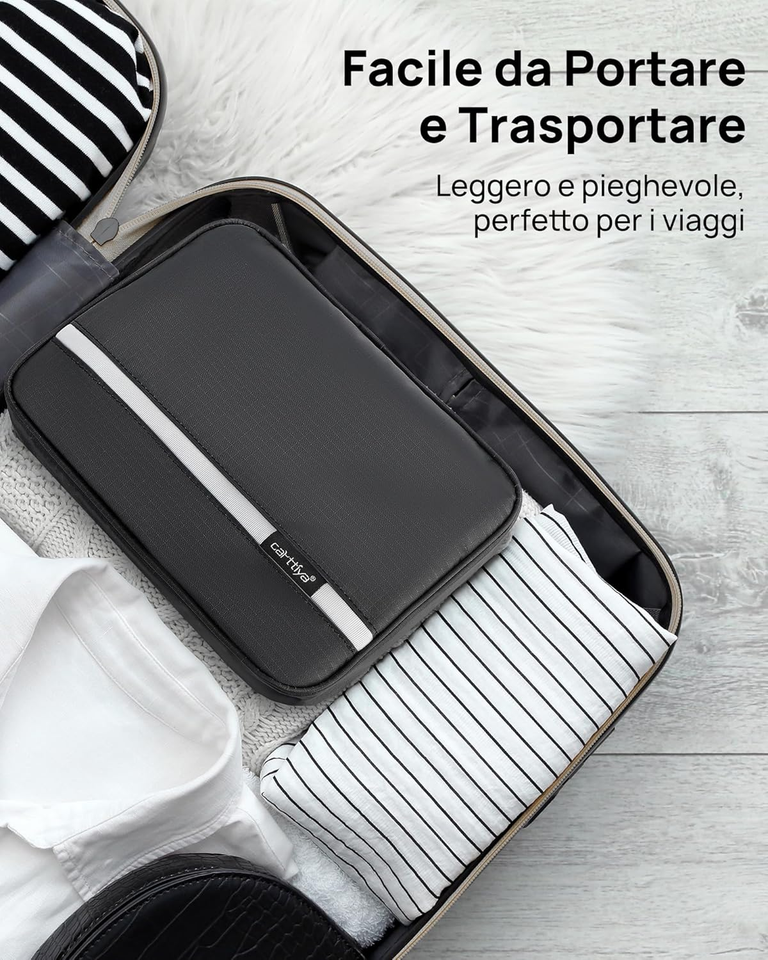 Beauty Case Quadretti Bianco E Nero - Trousse Da Viaggio In Tessuto, Borsa Per Trucco E Toilette, 22x17x8cm, Regalo Uomo/Donna