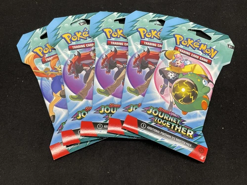 Lot of 5: Pokemon TCG: Journey Together - Sleeved Boosters