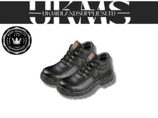 Warrior Black Composite Uniform Boots, Glass Fibre Toe Cap, Metal Free, Leather