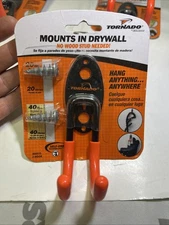 TORNADO EZ ANCHOR Rubber Coated Black/Orange Steel J Hook Utility Tool Hook 40lb