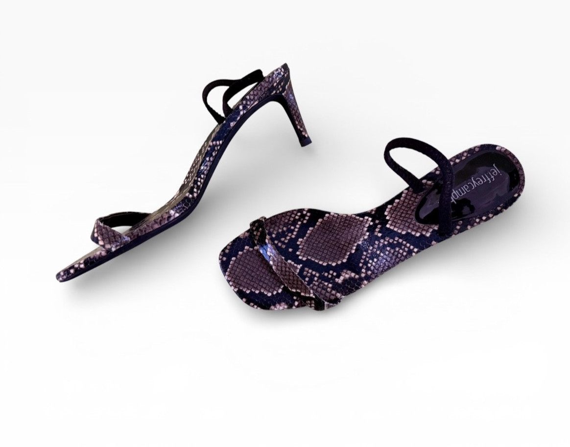 Jeffrey Campbell Snake Python Print Kitten Heel S… - image 1