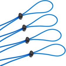 Oumers Bungee Goggle Strap Kit, Tapered End Swimming 4 Pack, Blue