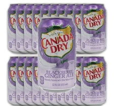 Canada Dry Blackberry Ginger Ale 12 Oz Cans Pack of 18 Total of 216 Oz