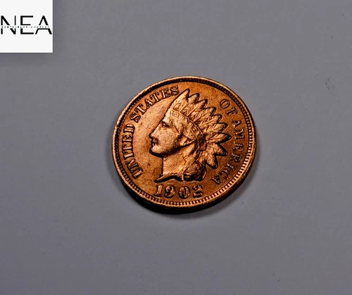 1902 Indian Head Penny Cent ~ XF/AU ~ ZI502
