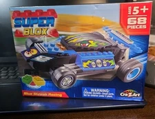Super Blox Blue Streak Racing CraZart Car Works With Other Brands. 5+