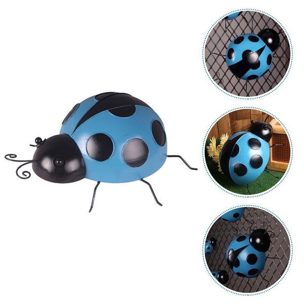 Ladybug Decoración de Pared Metal Ladybug para Jardín Patio Ladybug Adorno Metal Ladybug