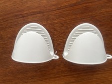 Silicone Oven Gloves Heat Resistant Mitts Cooking Baking Slip On Kitchen Pair