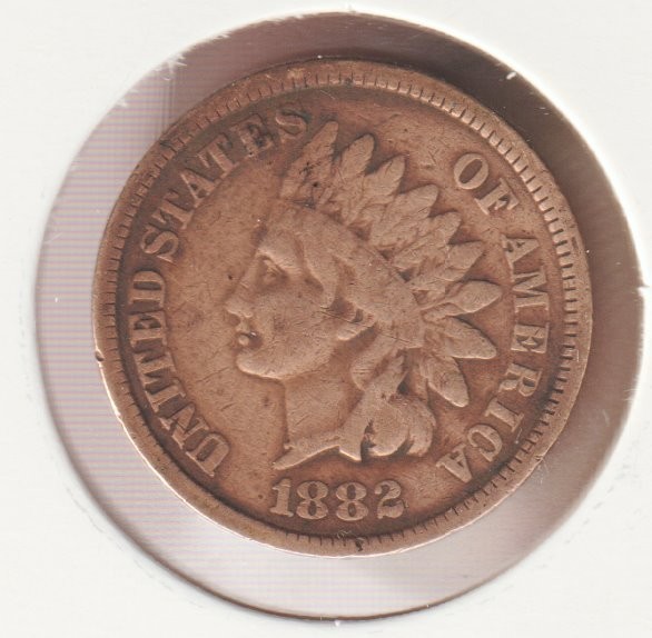 US Rare Old West 1882 Indian Head Penny Coin American Collection Shield Cent USA