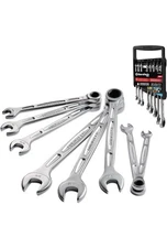 DURATECH Ratcheting Combination Wrench Set 8PC SAE 5/16" to 3/4" Open End Wrench