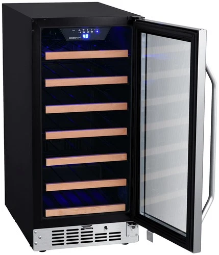 EdgeStar CWR302SZ 15"W 25 Bottle Built-In Single Zone Wine Cooler - Stainless - Picture 8 of 12