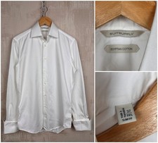 SuitSupply Egyptian Cotton French Cuff Dress Shirt Size 37 / 14.5 Slim Fit