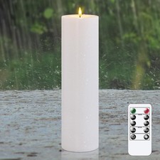 4" x14" Flameless Flickering Waterproof Candles with Remote, LED Battery Oper...