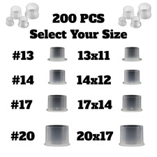 200PCS Tattoo Flat bottom Ink Caps Multi Size Option Disposable Ink Cup
