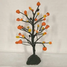 Hallmark Halloween Candy Corn Pumpkin Tree Tabletop Decor Resin Centerpiece
