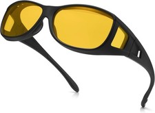 Night Driving Glasses for Men Women, Anti Glare Polarized HD Yellow Lens,Fit...