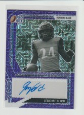 2022 Leaf Pro Set Jerome Ford Rookie Auto Autograph Purple Prizm #D 15/15 !!!