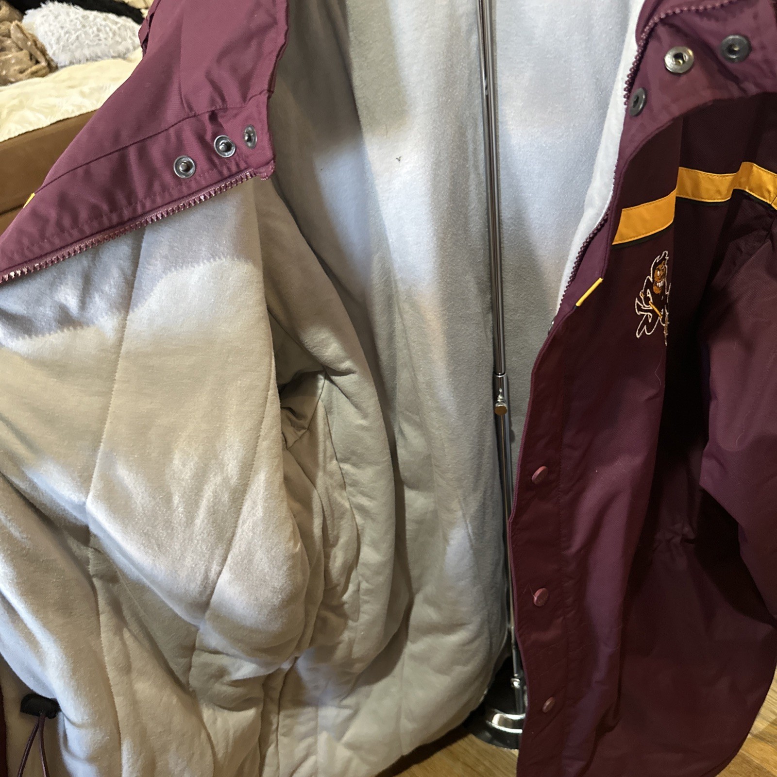 Vintage Adidas Arizona State Sun Devils Sideline Jacket XL Insulated NCAA Y2K thumbnail 5