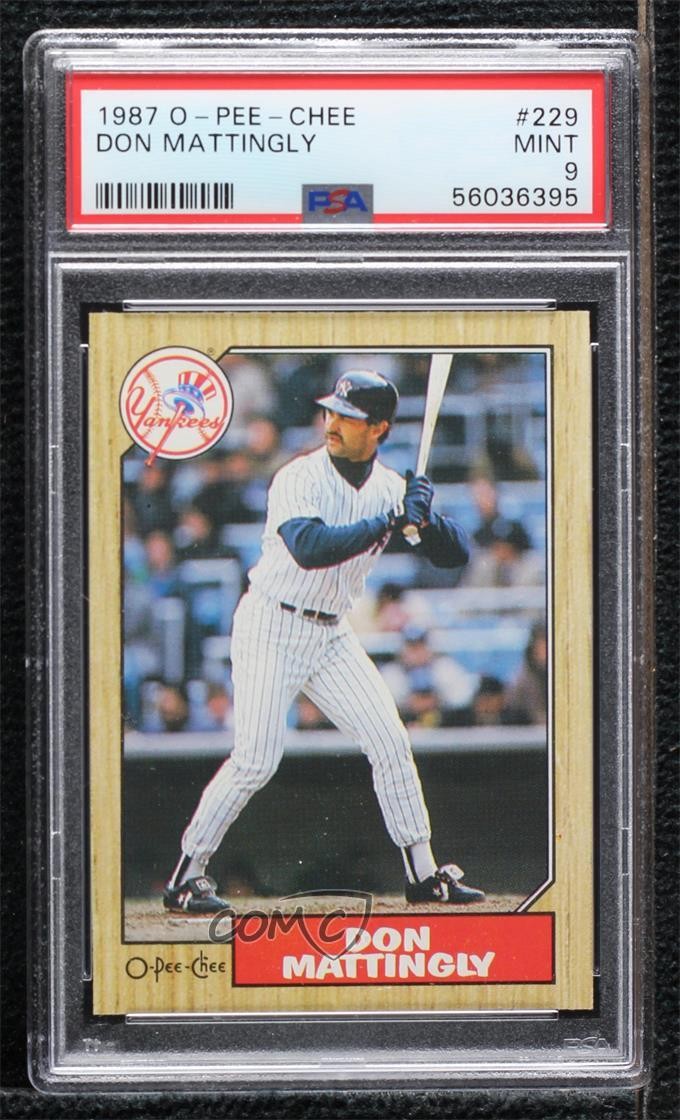 1987 O-Pee-Chee Don Mattingly #229 PSA 9 MINT 0nr3