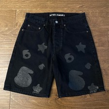 Sp5der Painted Black Beluga Button Fly Denim ...