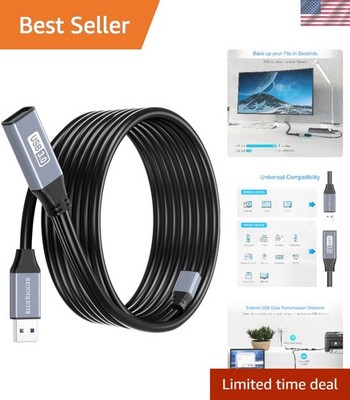 25FT USB 3.0 Extender Cable - Lightweight, Durable, Fast Data Transfer Solutions