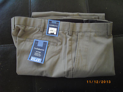 Herren Hose Croft & Barrows 42 x 32 Rauch Grau Baumwollmischung Flach Vorne Nwt