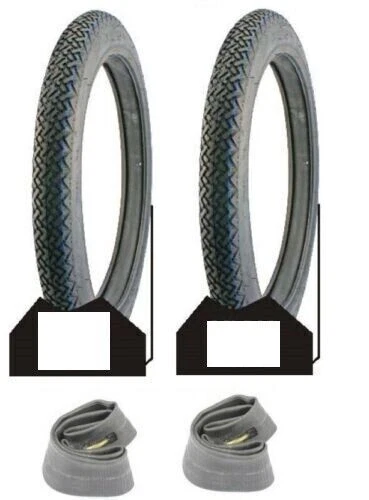 2 COPERTONI RUOTE PNEUMATICI GOMME 2 1/2 - 16 MOTO PIAGGIO CIAO SI BRAVO