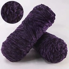 5 x 100g Skein Shiny Chunky Chenille Yarn Crochet Soft Baby Velvet Knitting Wool