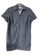 Tommy Hilfiger Women's Denim Chambray Shirt Dress Size 20 Stretch Snap Closure