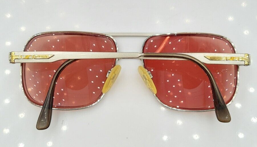 Vintage Safilo Gold Silver Pilot Metal Sunglasses Italy FRAMES ONLY View 6