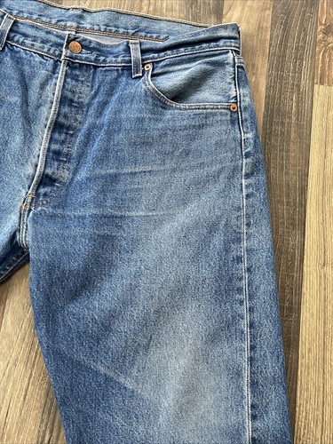 Jean bleu Levi's 501xx 1999 fabriqué au Mexique 501-0000 taille W35 L26,5 - Photo 13/14