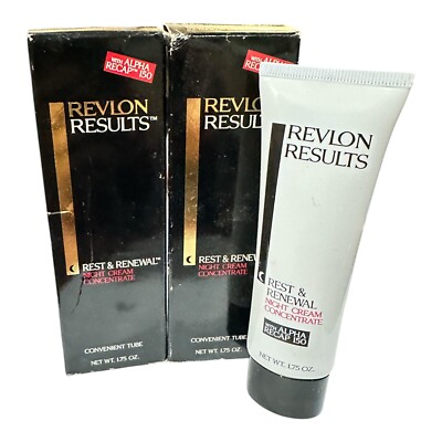 Lot Of 2 Revlon RESULTS REST & RENEWAL Night Cream Concentrate NEW IN BOX 1.75oz