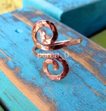 Spiral Copper Ring , Hand Hammered Copper Ring, Spiral Ring, Women's Ring UJ1