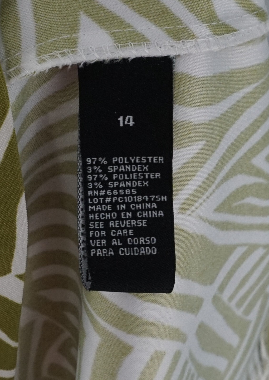 Perceptions Green White Square Neck Sleeveless Pl… - image 5