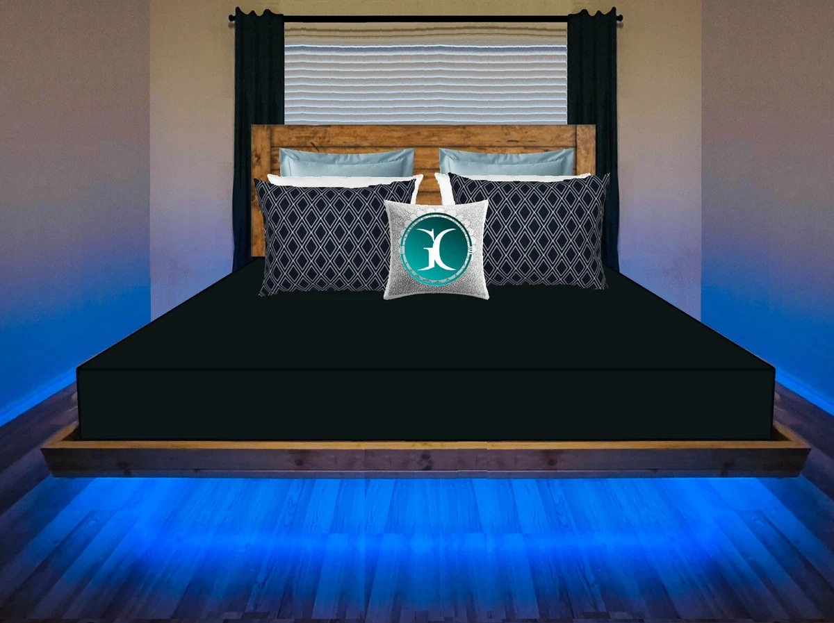 Floating Platform Bed w LED lights
