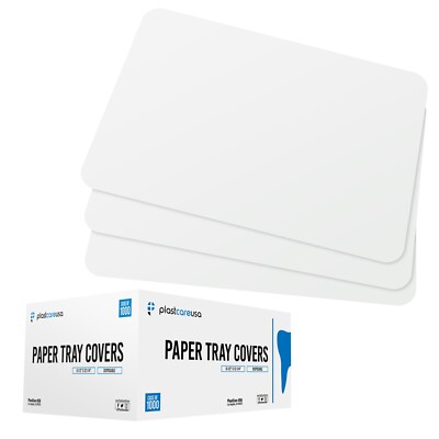 White Paper Dental Tray Covers for Size ''B'' Trays 8.25 ''x 12.25'', (Case of 1000)