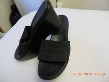 Black Italian Leather "PRADA" slides size 8 1/2