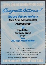 Kyle Tucker 2022 Topps Five Star Pentamerous Penmanship PP-KT