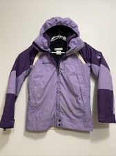 Youth Girls 14/16 Columbia Interchange Double Layer Purple Waterproof Coat