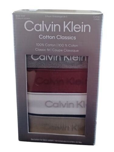 Men's Calvin Klein Cotton Classics Boxer Briefs, Multicolor, 5-Pack, Size Large