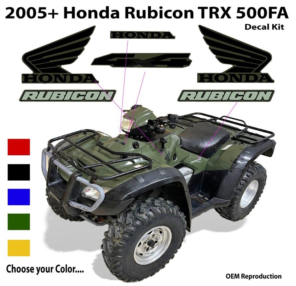 Honda Foreman Rubicon Decal Kit Sticker Mark Emblem 2005 2006 2007 2008 ...