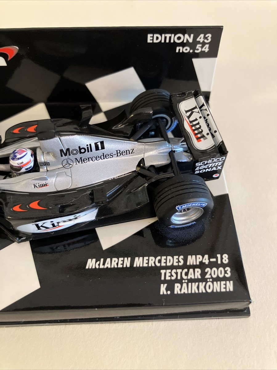 1/43 Minichamps F1 2003 McLaren Mercedes MP4-18 #6 Testcar K