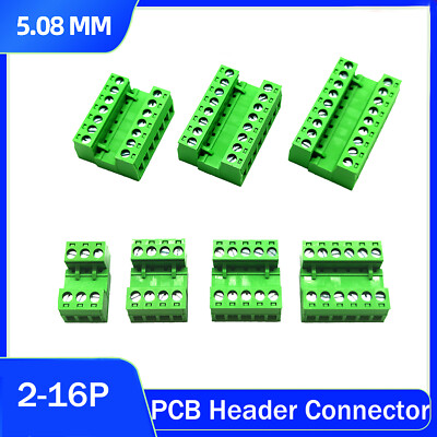 2EDGRK 5.08mm In-Line Cable Pluggable Non Solder PCB Screw Connector 2Pin -16Pin