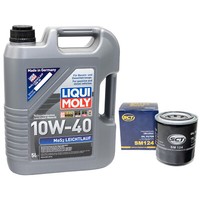 MotoröL Set MOS2 Leichtlauf 10W40 5 Liter ÖLfilter SM124 FüR Honda Mazda Opel