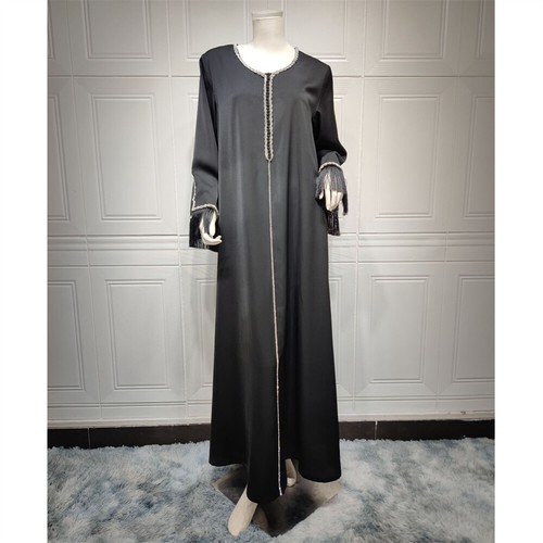Abaya Muslim Women Rhinestone Kaftan Maxi Dress Dubai Moroccan Party Gown Caftan - 第 116/196 張圖片