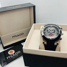 Mulco Prix Men's Chronograph 48mm Day/Date Black Swiss Watch MW5-3068-065