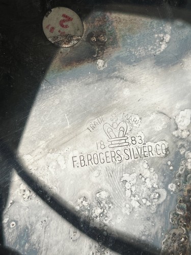 F.B. Rogers Silver Co Silver Trademark 1883 Footed Covered Serving Bowl - Picture 16 of 20