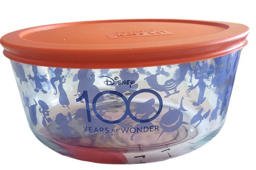 Pyrex Decorated Glass Storage 6 Piece Set Disney 100 Years Commemorative Series - Picture 10 of 14