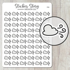 Windy Weather Planner Stickers