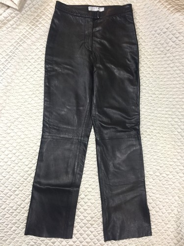 Andrew Marc Black Genuine Leather Pants 